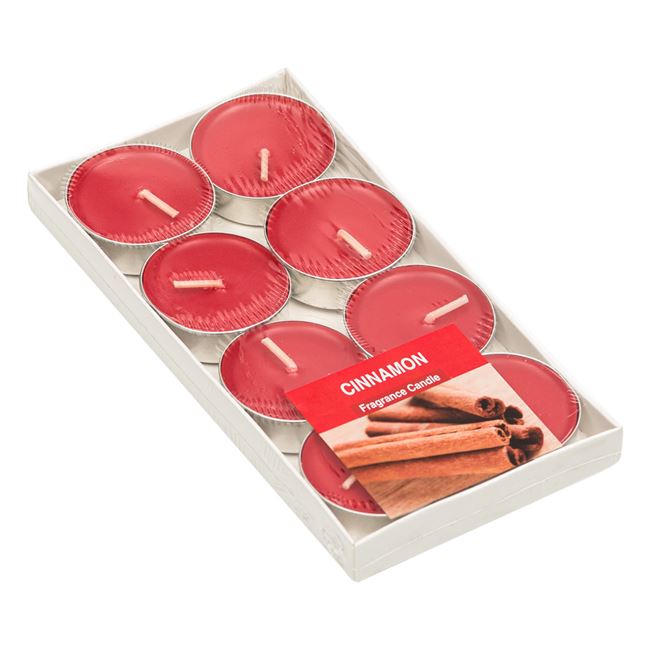 Lumanari tip pastila, de culoare rosie cu aroma de scortisoara