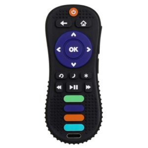 Jucarie de Dentitie din Silicon Telecomanda TV Neagra 5.5x13cm
