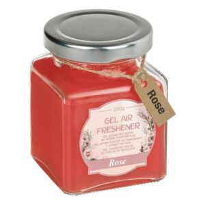 Gel Odorizant cu Parfum de Trandafir - 200g in Recipient din Sticla
