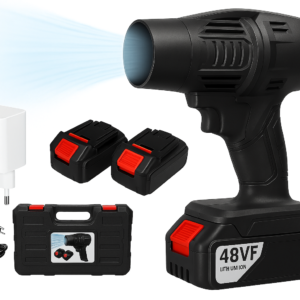 Suflanta pe Acumulator 48V, 2 Acumulatoare,+ Incarcator telefon 65W, Valiza Inclusa, Negru