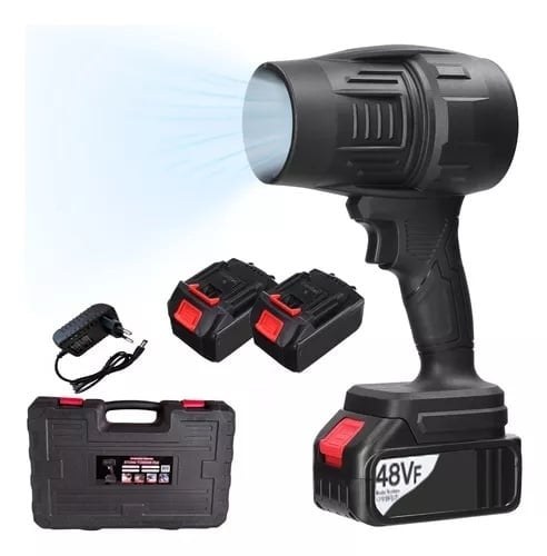 Suflanta pe Acumulator 48V, 2 Acumulatoare,+ Incarcator telefon 65W, Valiza Inclusa, Negru - imagine 4