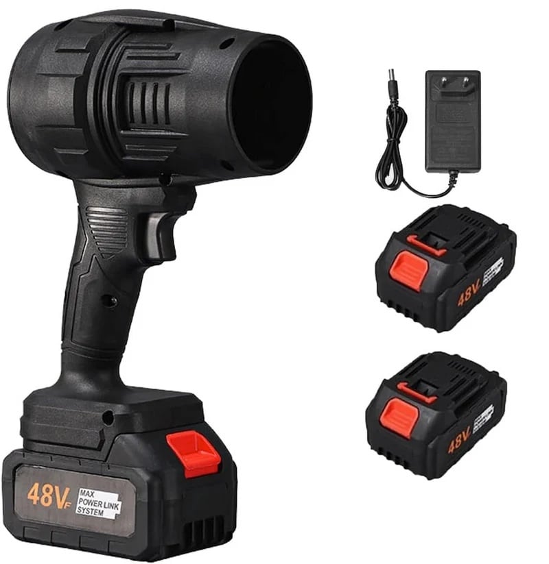 Suflanta pe Acumulator 48V, 2 Acumulatoare,+ Incarcator telefon 65W, Valiza Inclusa, Negru - imagine 6